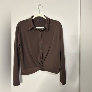 XL Moa Moa collar button blouse.